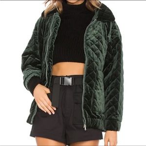 I.am.Gia green velvet coat